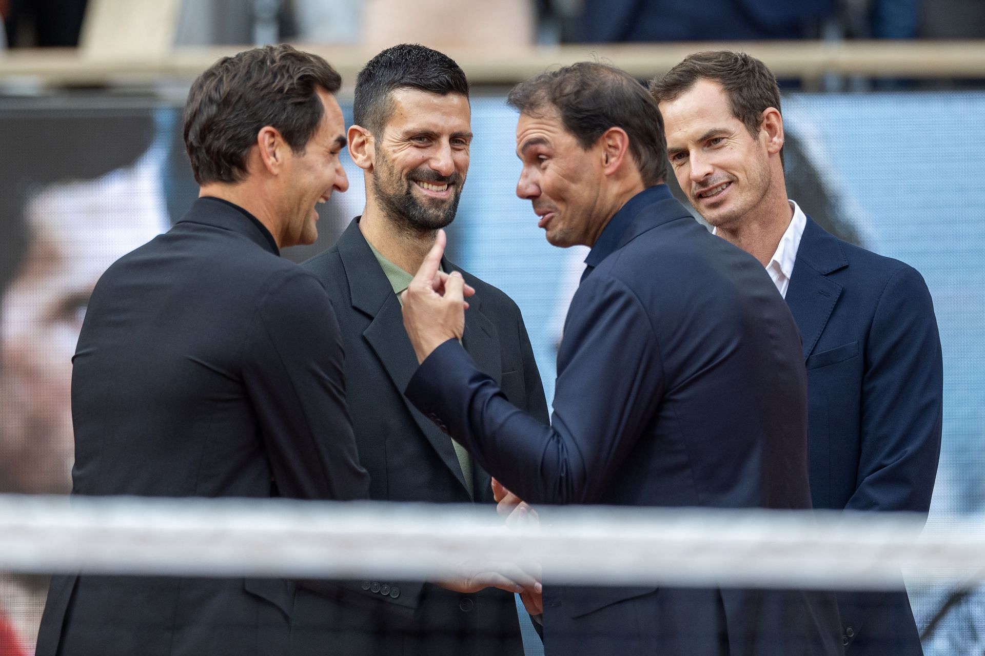 Novak Djokovic, Roger Federer, Rafael Nadal, and Andy Murray at the French Open 2025 - Source: Getty